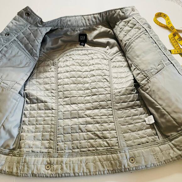 Gap Blush Quilted Full Zip Jacket Size Small - Picture 3 of 6